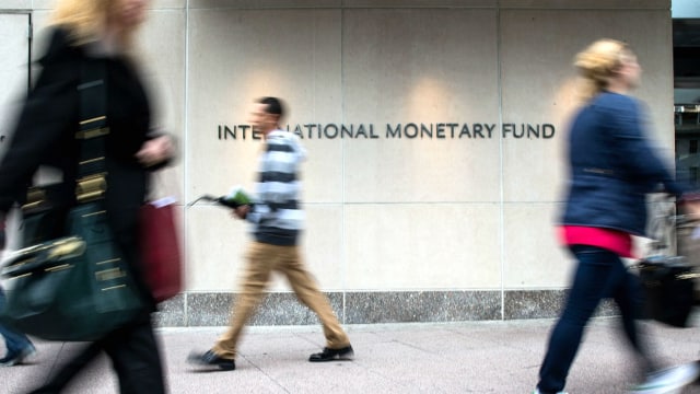 Ilustrasi IMF (Foto: AFP/Zach Gibson)