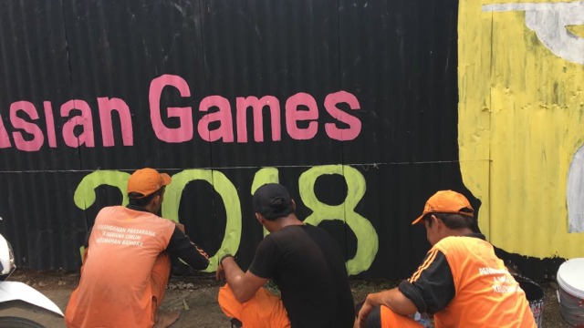 Mural Asian Games 2018 di Kemang (Foto: Irish/kumparan)