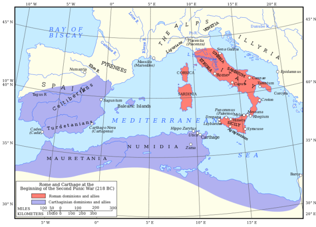 First Punic War Map (Foto: Wikimedia Commons)