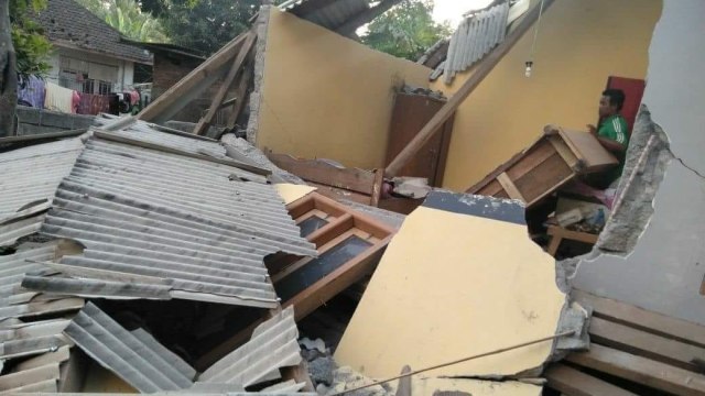 Gempa Lombok (Foto: Twitter/@Sutopo_PN)