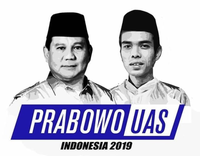 Poster Prabowo Subianto-Ustaz Abdul Somad  (Foto: Dok. Istimewa)