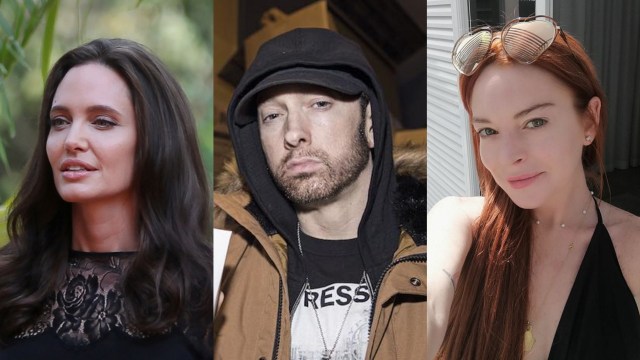 Angelina Jolie, Eminem, dan Lindsay Lohan. (Foto: Reuters; IG/ Lindsaylohan, Eminem)