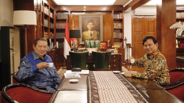 Pertemuan SBY dan Prabowo Subianto di kediaman Prabowo, Kertanegara, Jakarta. (Foto: Dok. Istimewa)