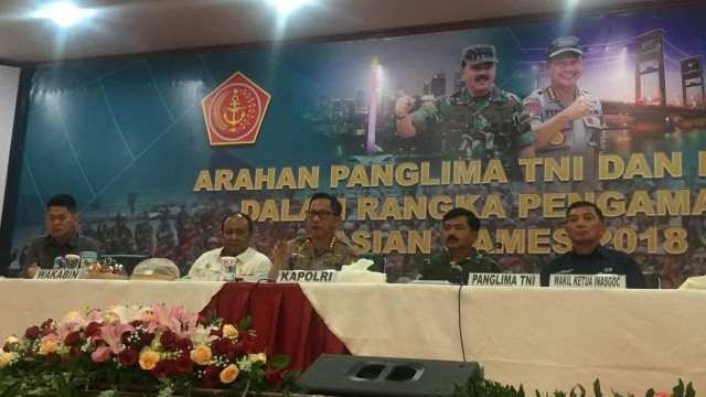 Arahan Panglima TNI dan Polri terkait pengamanan Asian Games (Foto: Fachrul Irwinsyah/kumparan)