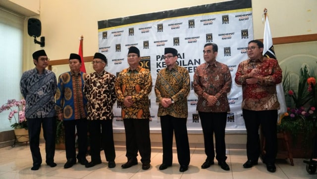 Pertemuan PKS dan Gerindra di DPP PKS.  (Foto: Nugroho Sejati/kumparan)