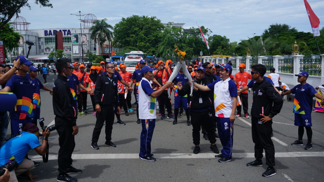 Obor Asian Games 2018 mendarat di Aceh (Foto: Zuhri Noviandi/kumparan)