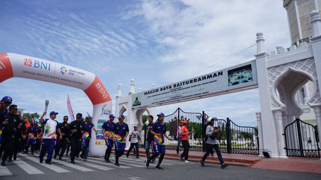 Obor Asian Games 2018 mendarat di Aceh (Foto: Zuhri Noviandi/kumparan)