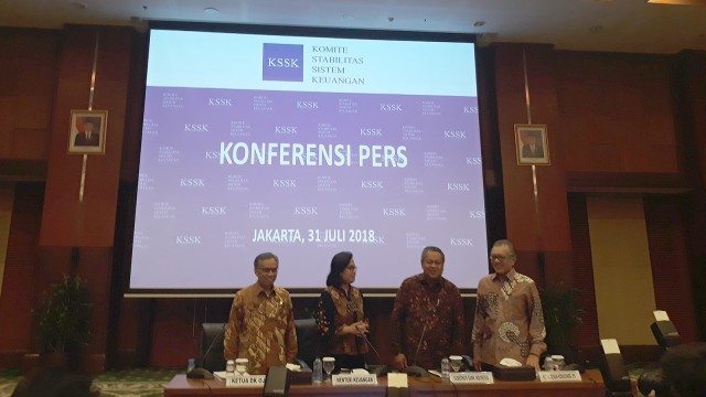 Konferensi pers KSSK kuartal II 2018. (Foto: Nicha Muslimawati/kumparan)