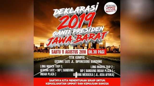 Deklarasi 2019 Ganti Presiden di Bandung (Foto: Istimewa)