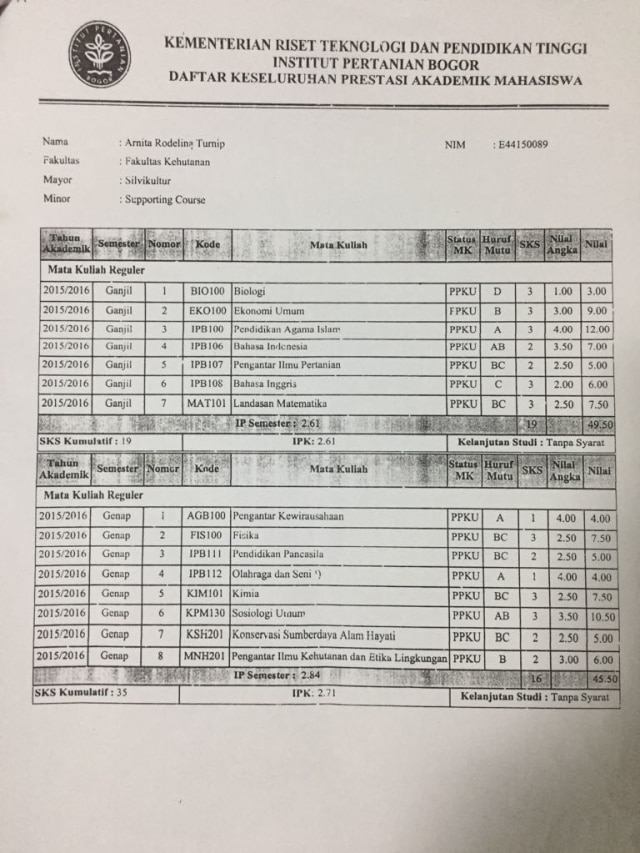 Dokumen Beasiswa Arnita Rodelina Turnip (Foto: Ade Nurhaliza/kumparan)