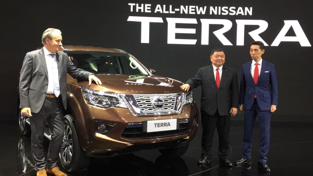 Nissan Terra meluncur di Gaikindo Indonesia International Auto Show (GIIAS) 2018. (Foto: Aditya Pratama Niagara/kumparanOTO)