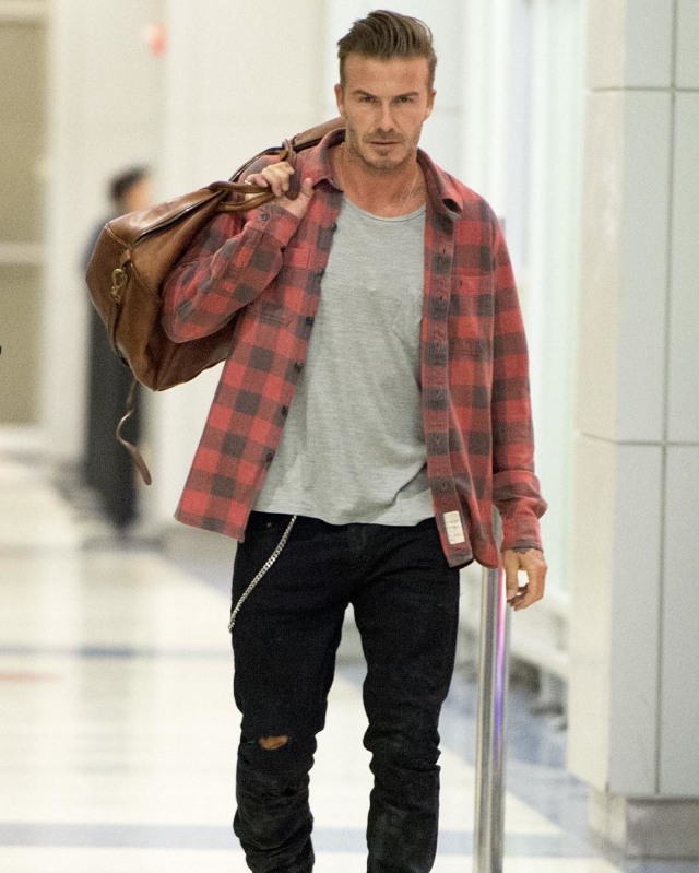 David Beckham (Foto: Dok. @celebrityairportstyle)