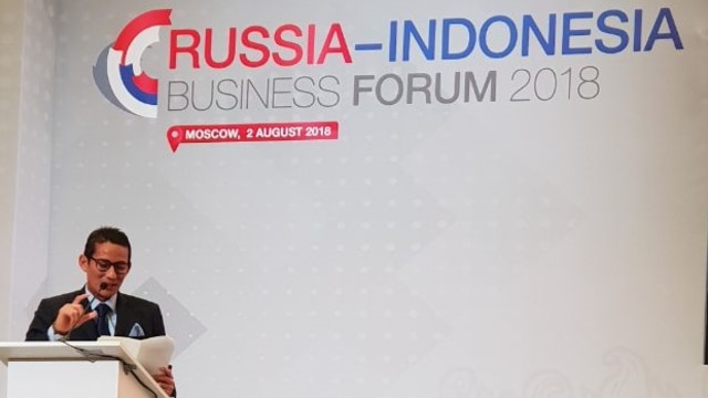 Wakil Gubernur DKI Jakarta Sandiaga Uno menghadiri Rusia-Indonesia Business Forum 2018 (Foto:  Nabilla Fatiara/kumparan)