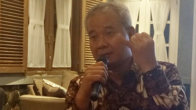 Direktur Utama WIKA, Tumiyana di acara temu media, Jakarta, Kamis (3/8). (Foto: Wendiyanto Saputro/kumparan)