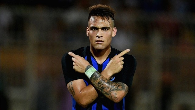 Selebrasi Lautaro Martinez usai mencetak gol ke gawang Lyon. (Foto: Dok. Inter Milan)