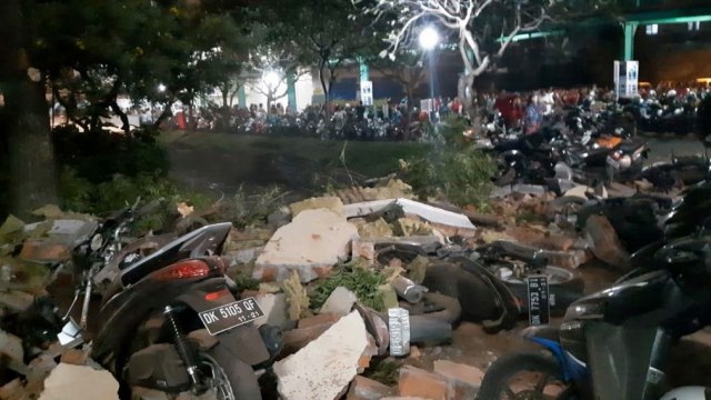 Dampak kerusakan gempa di Denpasar, Bali (5/8). (Foto: Dok. Istimewa)