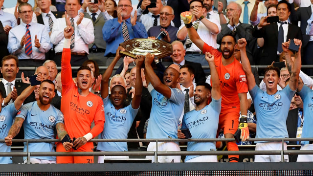 Manchester City menangi Community Shield. (Foto: REUTERS/Toby Melville)