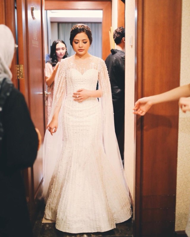Gaun pengantin Tasya Kamila karya Cynthia Tan. (Foto: Dok. Cynthia Tan)