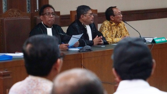Sidang peninjauan kembali Jero Wacik di Pengadilan Tipikor, Senin (6/8). (Foto: Fanny Kusumawardhani/kumparan)