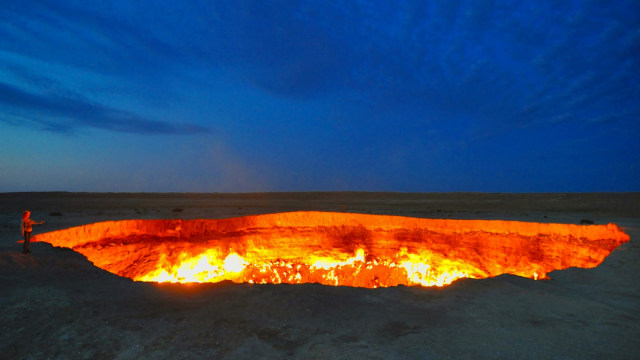 Darzava Gas Crater Turkmenistan. (Foto: Flickr/Bruno Vanbesien)