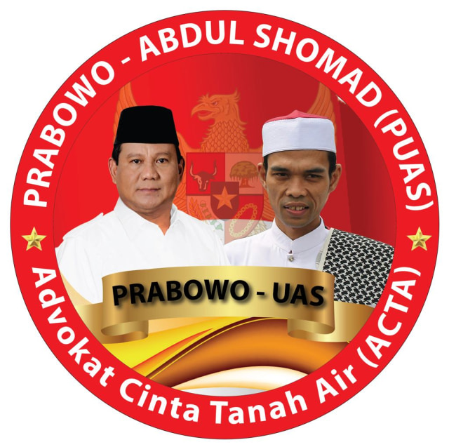Deklarasi Prabowo - Ustad Abdul Somad oleh ACTA. (Foto: Dok. Acta)