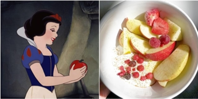 Menu sarapan Putri Disney (Foto: Instagram/ @disney.princess.world @veerlesfoodlife)