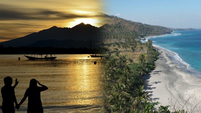 Sebelum dan Sesudah Gempa di Gili (Foto: Ahmad Subaidi/ANTARA, Jamal Ramadhan/kumparan)