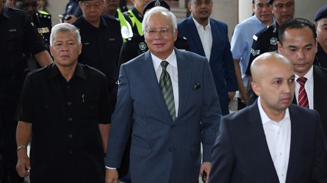 Najib Razak di Kuala Lumpur, Malaysia, Rabu (8/8). (Foto: MOHD RASFAN )