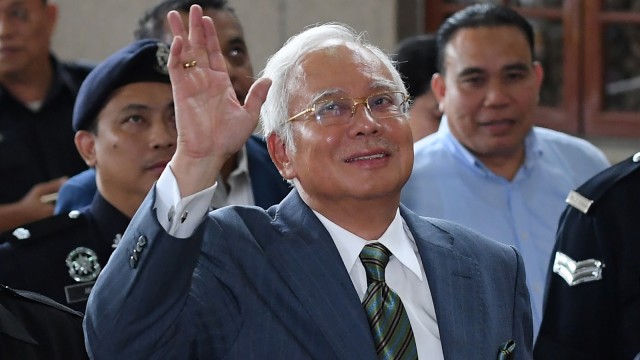 Najib Razak di Kuala Lumpur, Malaysia, Rabu (8/8). (Foto: MOHD RASFAN )