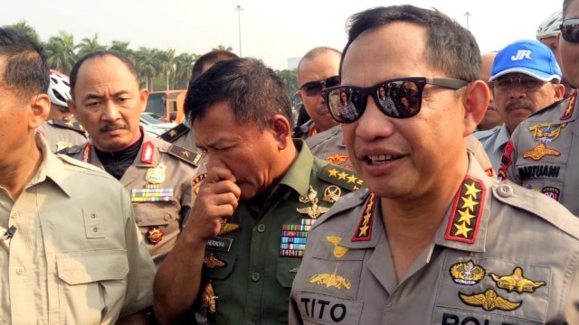 Kapolri Jenderal Pol Tito Karnavian usai kegiatan sepeda santai di Monas, Jakarta, Kamis (8/8/2018). (Foto: Maulana Ramadhan/kumparan)