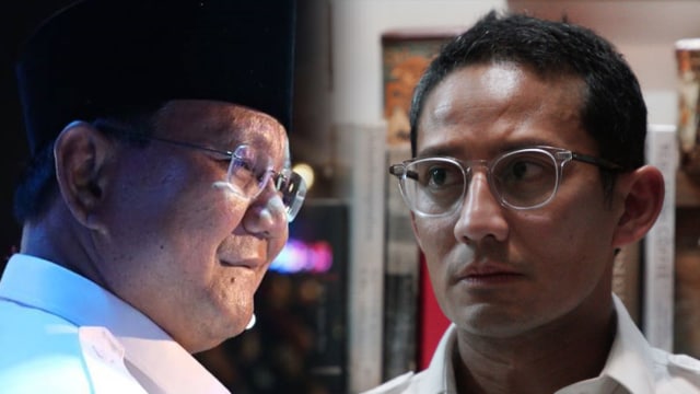 Prabowo Subianto dan Sandiaga Uno. (Foto: Dok. Gerindra dan kumparan)