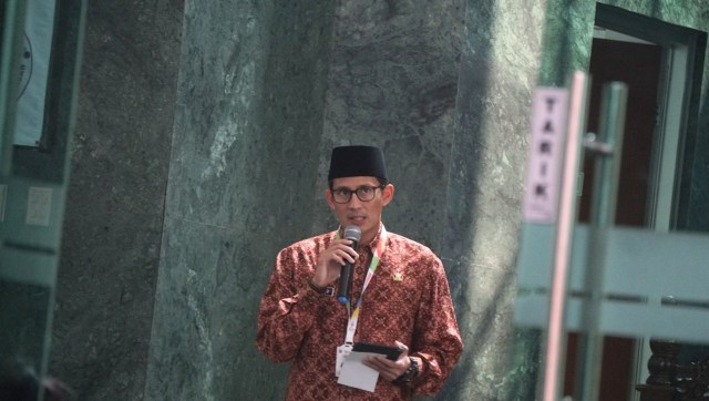 Sandiaga Uno saat memberikan ceramah di Masjid Balai Kota, Jakarta, Kamis (9/8/2018). (Foto: Nugroho Sejati/kumparan)