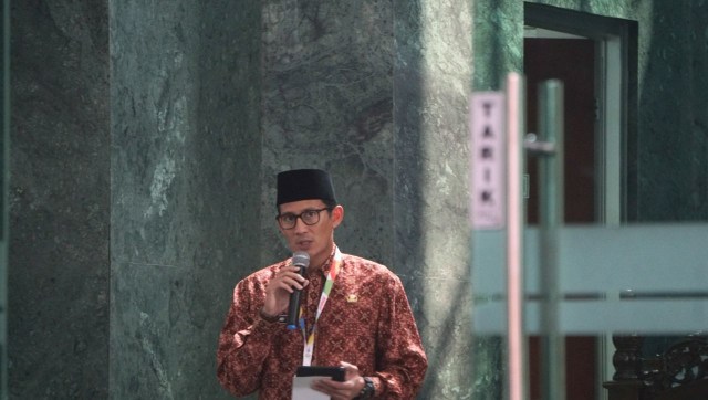 Sandiaga Uno saat memberikan ceramah di Masjid Balai Kota, Jakarta, Kamis (9/8/2018). (Foto: Nugroho Sejati/kumparan)
