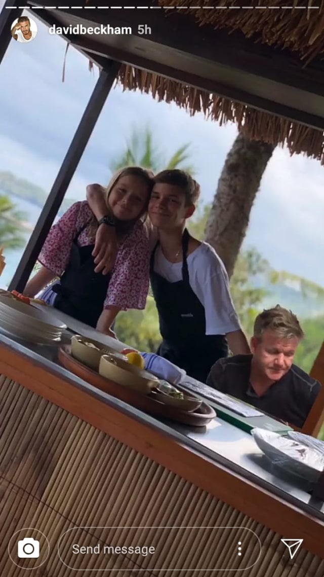 Instastory David Beckham liburan ke Bali bersama keluarga (Foto: Instagram/@davidbeckham)