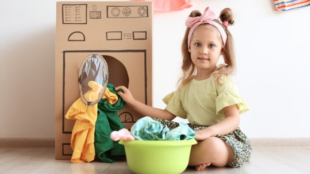 Mainan dari kardus untuk anak.  (Foto: Shutterstock)