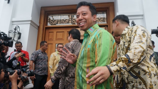 Ketua Umum PPP Romahurmuziy di Kafe Plataran Menteng, Jakarta, Kamis (9/8/2018). (Foto: Nugroho Sejati/kumparan)