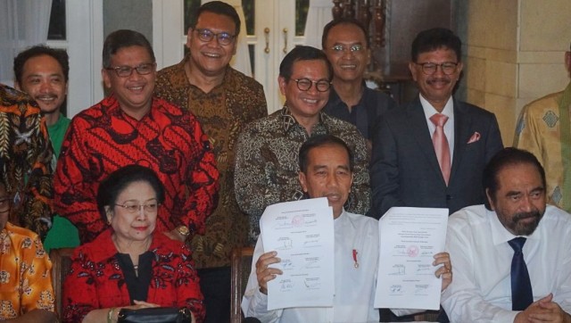 Konfrensi pers pertemuan koalisi Jokowi di Kafe Plataran, Menteng, Kamis (9/8/2018). Foto: Nugroho Sejati/kumparan