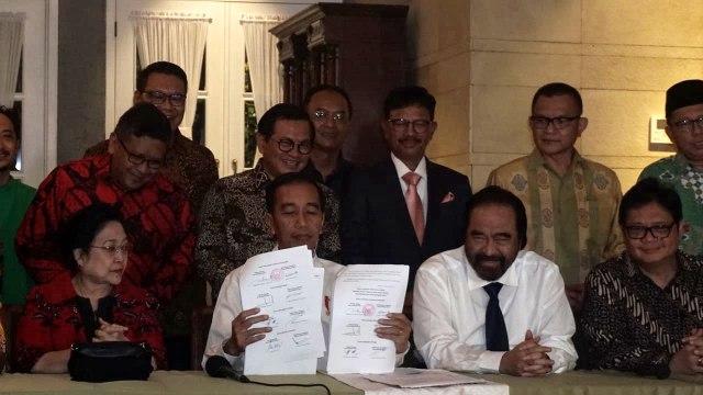 Jokowi Umumkan Nama Cawapres Bersama Ketum dan Sekjen Parpol Pendukung Foto: Yudhistira Amsal/kumparan