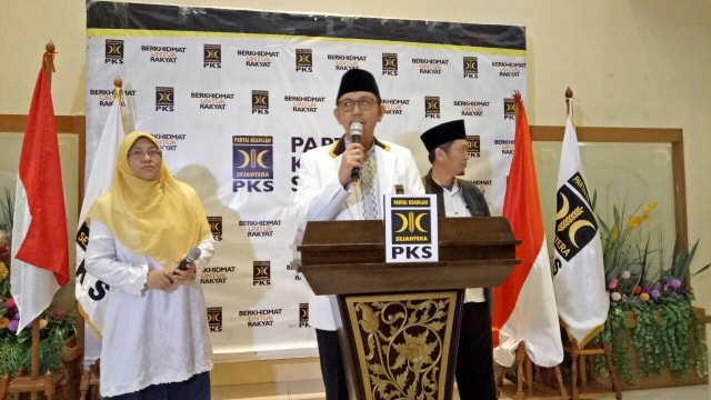 Sekjen PKS Mustafa Kamal konferensi pers soal sikap PKS di Pilpres 2019 (Foto: Nabilla Fatiara/kumparan)