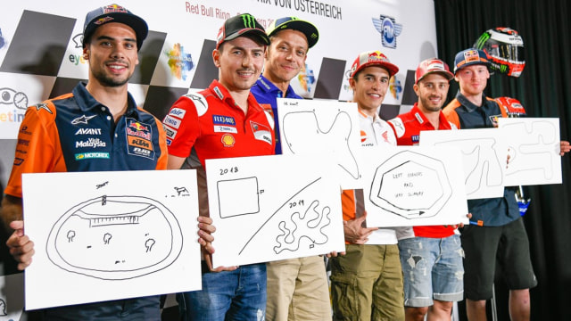 Para pebalap MotoGP menggambar sirkuit impian masing-masing. (Foto: Twitter: MotoGP)