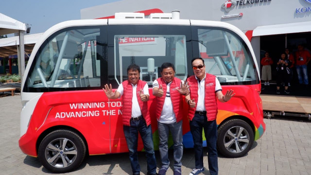 Mobil otonom Telkomsel di Asian Games 2018. (Foto: Telkomsel)