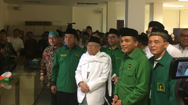 Ma’ruf Amin tiba di kantor DPP PPP, Jakarta, Jumat (10/8/2018). (Foto: Moh Fajri/kumparan)