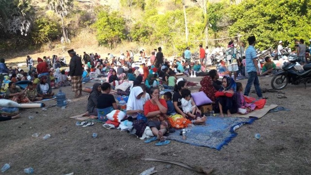 Pengungsi korban gempa di Lombok. (Foto: Dok. BNPB)