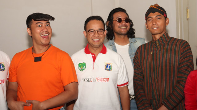 Cast Film DOA diterima di Pendopo Balai Kota Jakarta bersama Gubernur Anies Baswedan (tengah), Sabtu (11/8/18). (Foto: Munady)