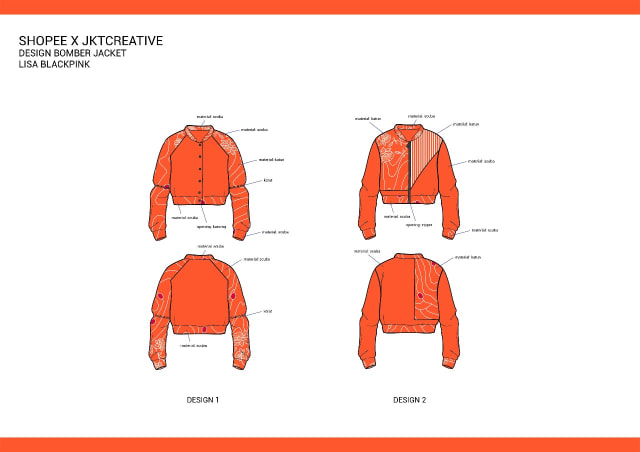 Rancangan jaket batik oleh JKTCreative untuk Lisa Blackpink. (Foto: Iwet Ramadhan)