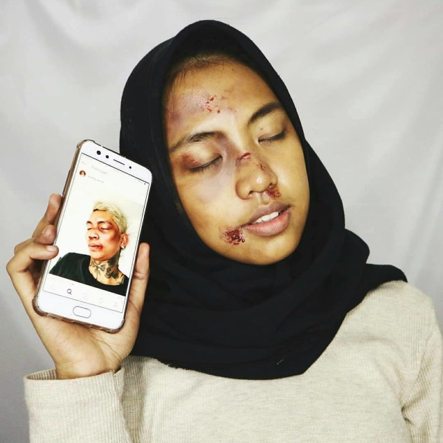 7 Foto Makeup Lebam Young Lex versi Netizen (4)