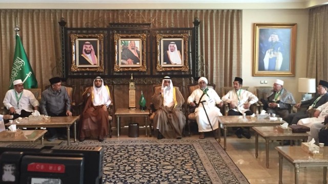 Konferensi Pers Pelepasan Jemaah Haji undangan Raja Salman Bin Abdul Azis di Kediaman Dubes Arab Saudi. (Foto: Rafyq Panjaitan/kumparan)