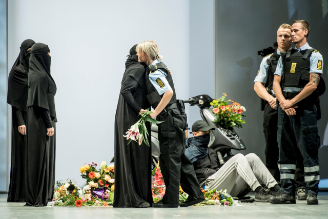 Aksi Protes larangan menggunakan cadar di Copenhagen Fashion Week (Foto: dok.Reuters)