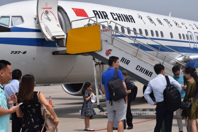 Perjalanan menggunakan Air China (Foto: Sushil Aryal)