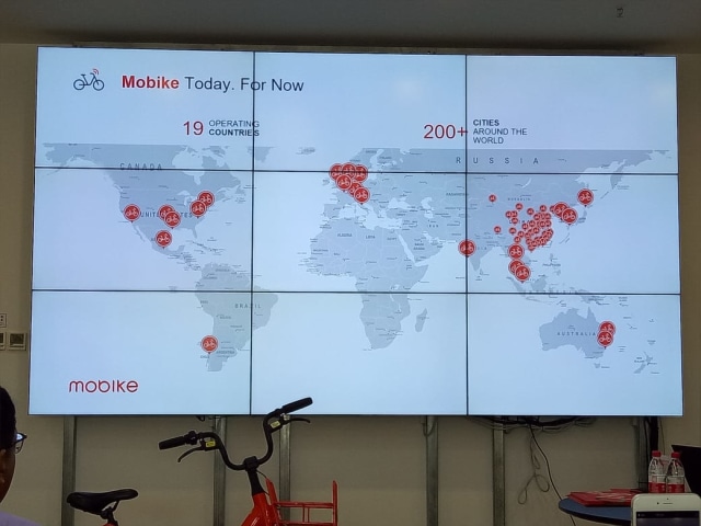 Data pengguna mobike di seluruh dunia (Foto: Rachmadin Ismail)
